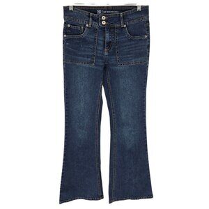 No Boundaries girls juniors size 7 flare leg blue medium wash denim jeans y2k